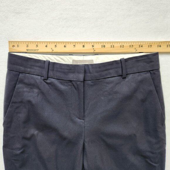 Everlane Women's Wool Dress Pants Navy Blue Business Casual Work Cropped Size 8 - Picture 7 of 9